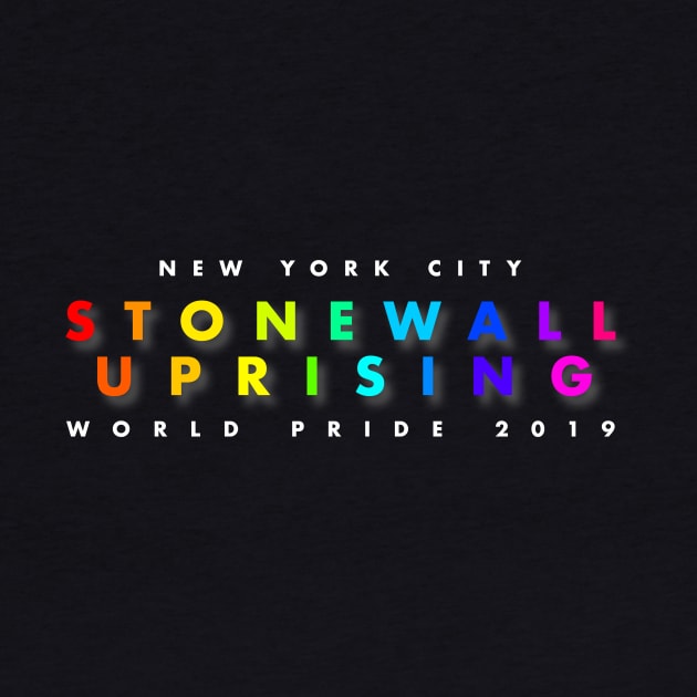 All Black Stonewall Uprising World Pride Tee 2019 by interbasket